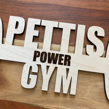 Load image into Gallery viewer, Customizable Garage Gym Sign Barbell