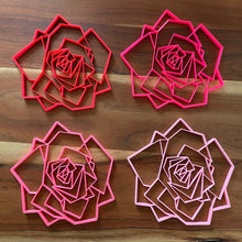Load image into Gallery viewer, Geometric Rose Wall Art 2D