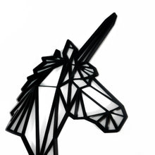 Load image into Gallery viewer, Unicorn Head Geometric Wall Art 2D