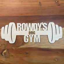 Load image into Gallery viewer, Customizable Garage Gym Sign Barbell