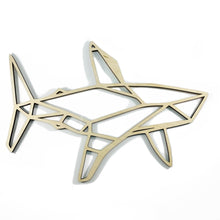 Load image into Gallery viewer, Shark #2 Geometric Wall Art Wood XL