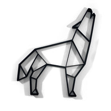Load image into Gallery viewer, Howling Wolf Geometric Wall Art 2D