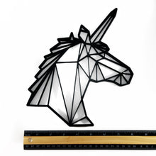 Load image into Gallery viewer, Unicorn Head Geometric Wall Art 2D