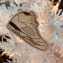 Load image into Gallery viewer, Air Jordan 5 inspired Wooden Sneaker Ornament