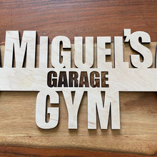Load image into Gallery viewer, Customizable Garage Gym Sign Barbell
