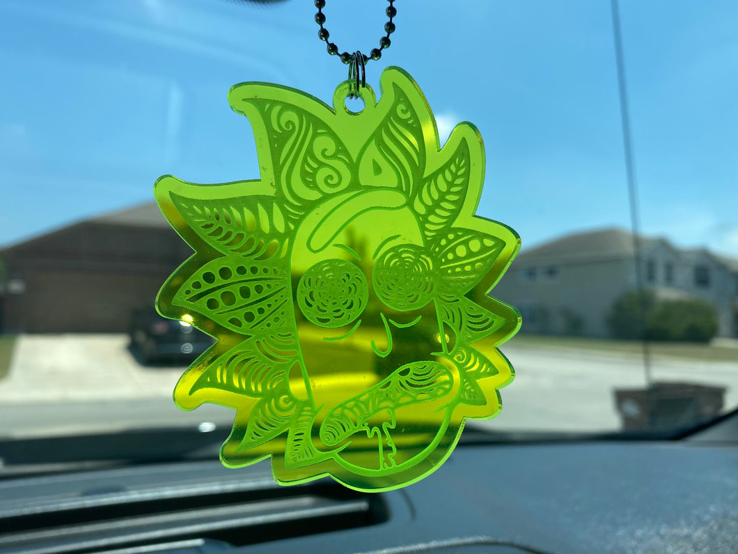 Psychedelic Rick Car Hanger with Chain
