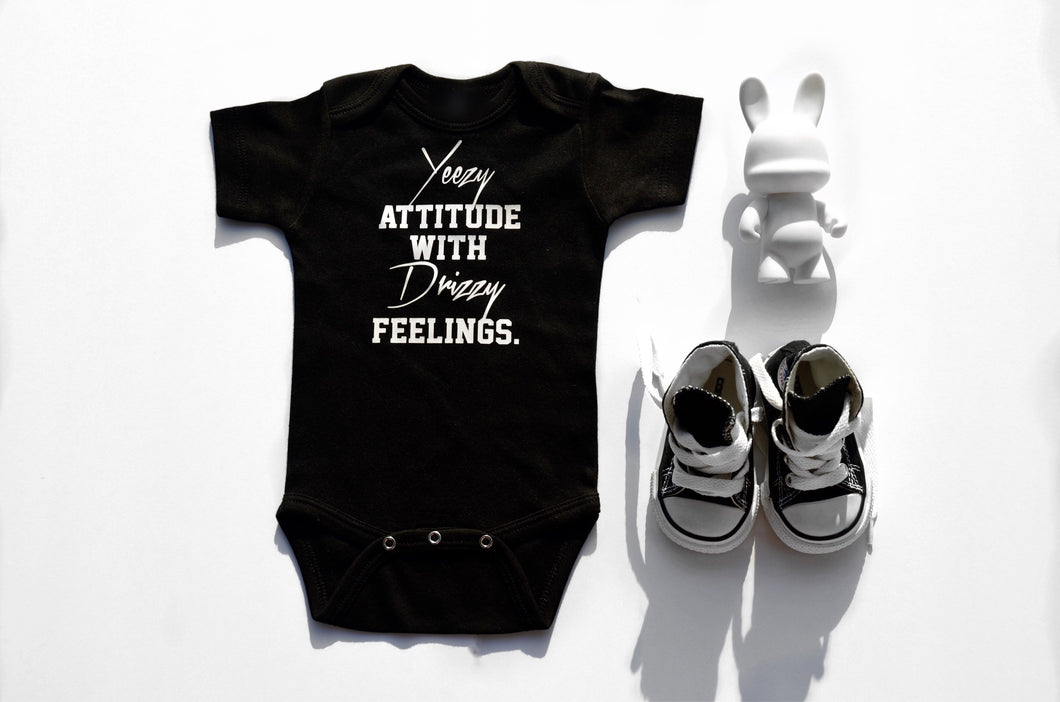 Yeezy Attitude with Drizzy Feelings  Baby Bodysuit