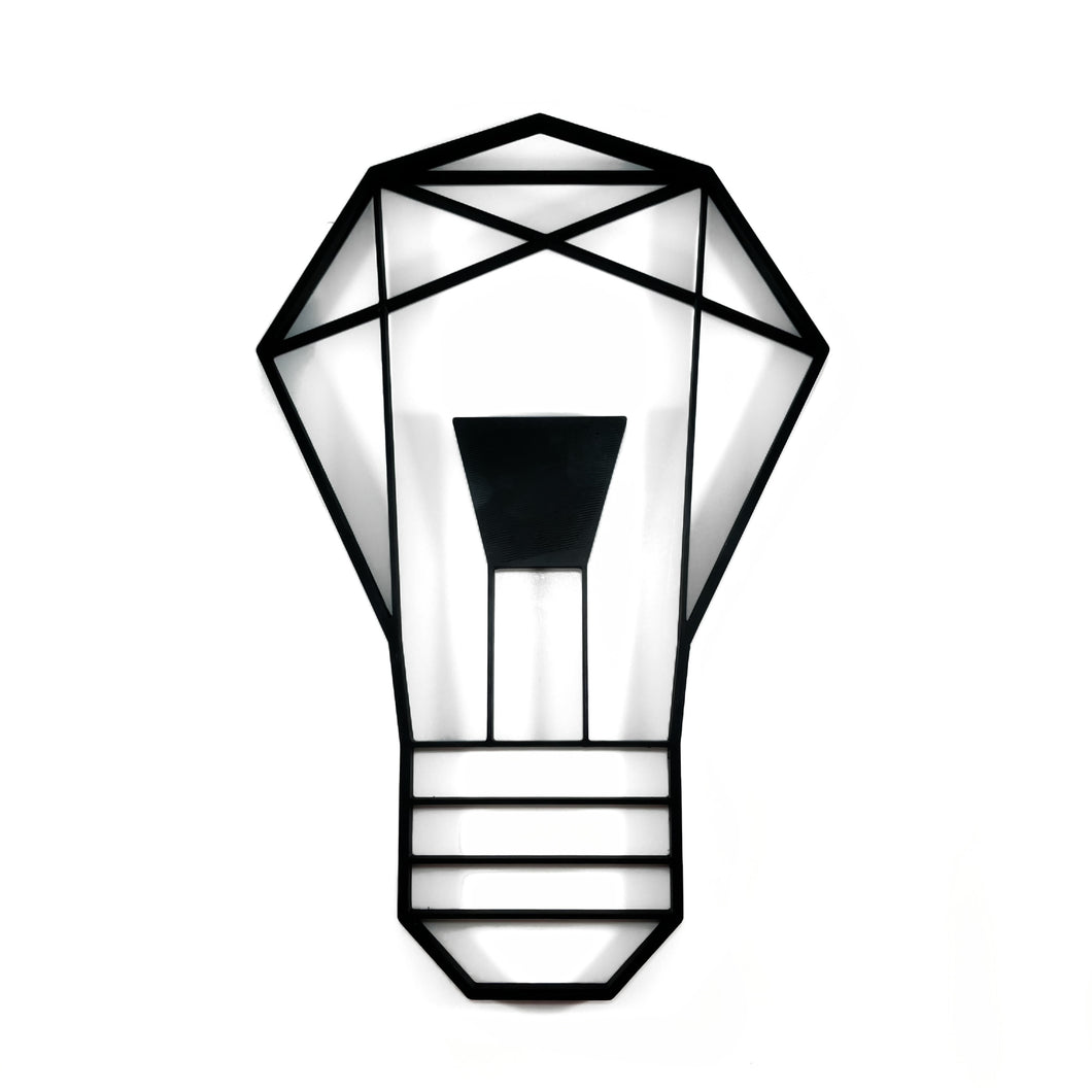 Light Bulb Geometric Wall Art 2D