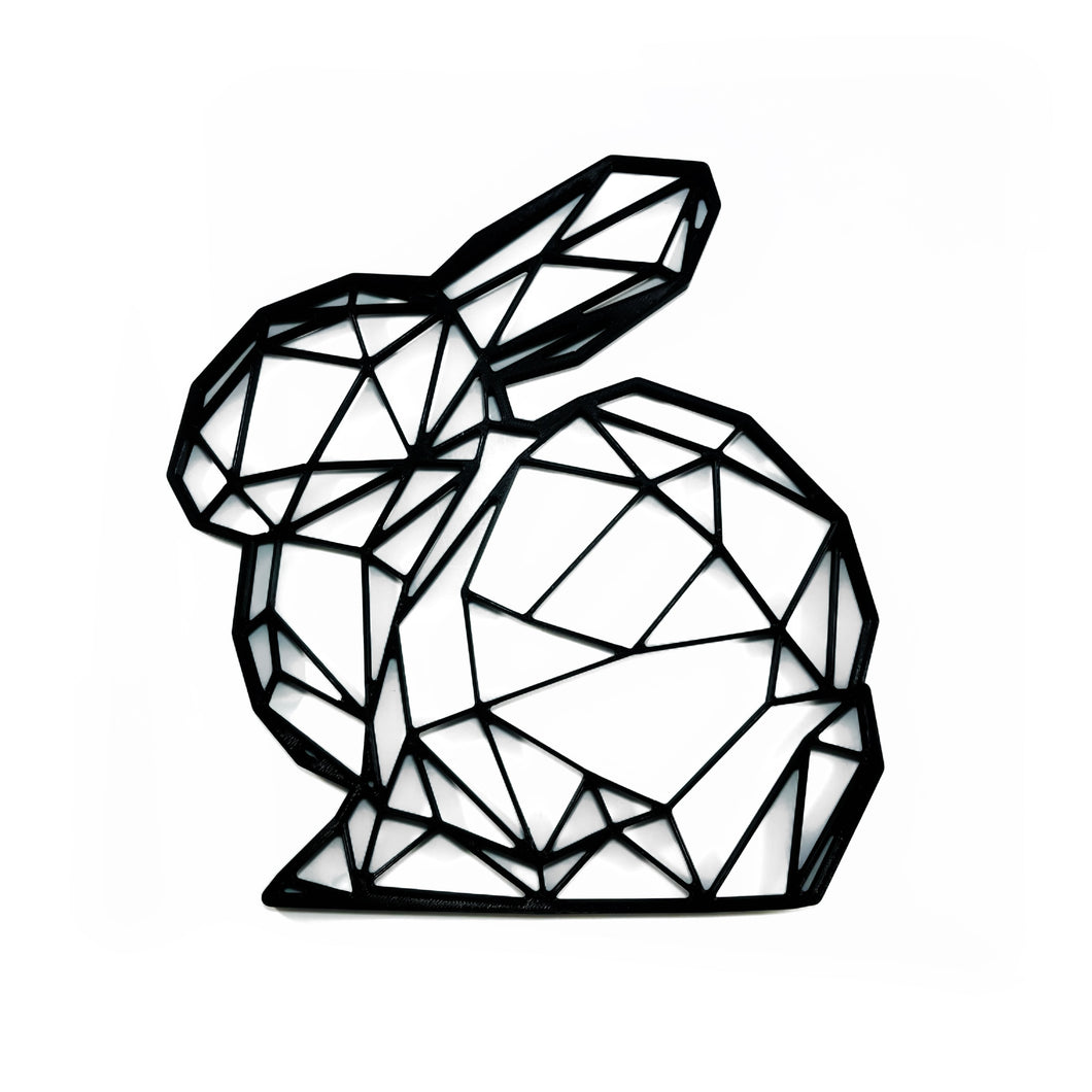 Rabbit Geometric Wall Art 2D Bunny