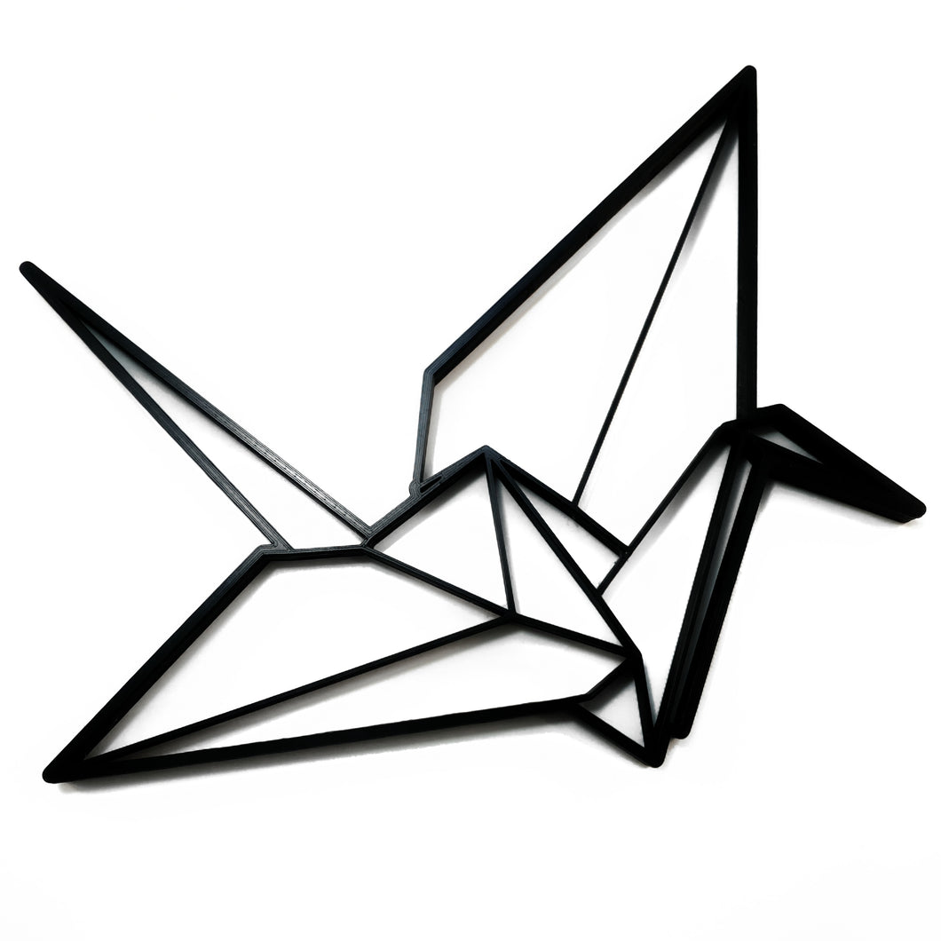 Origami Crane Geometric Wall Art 2D