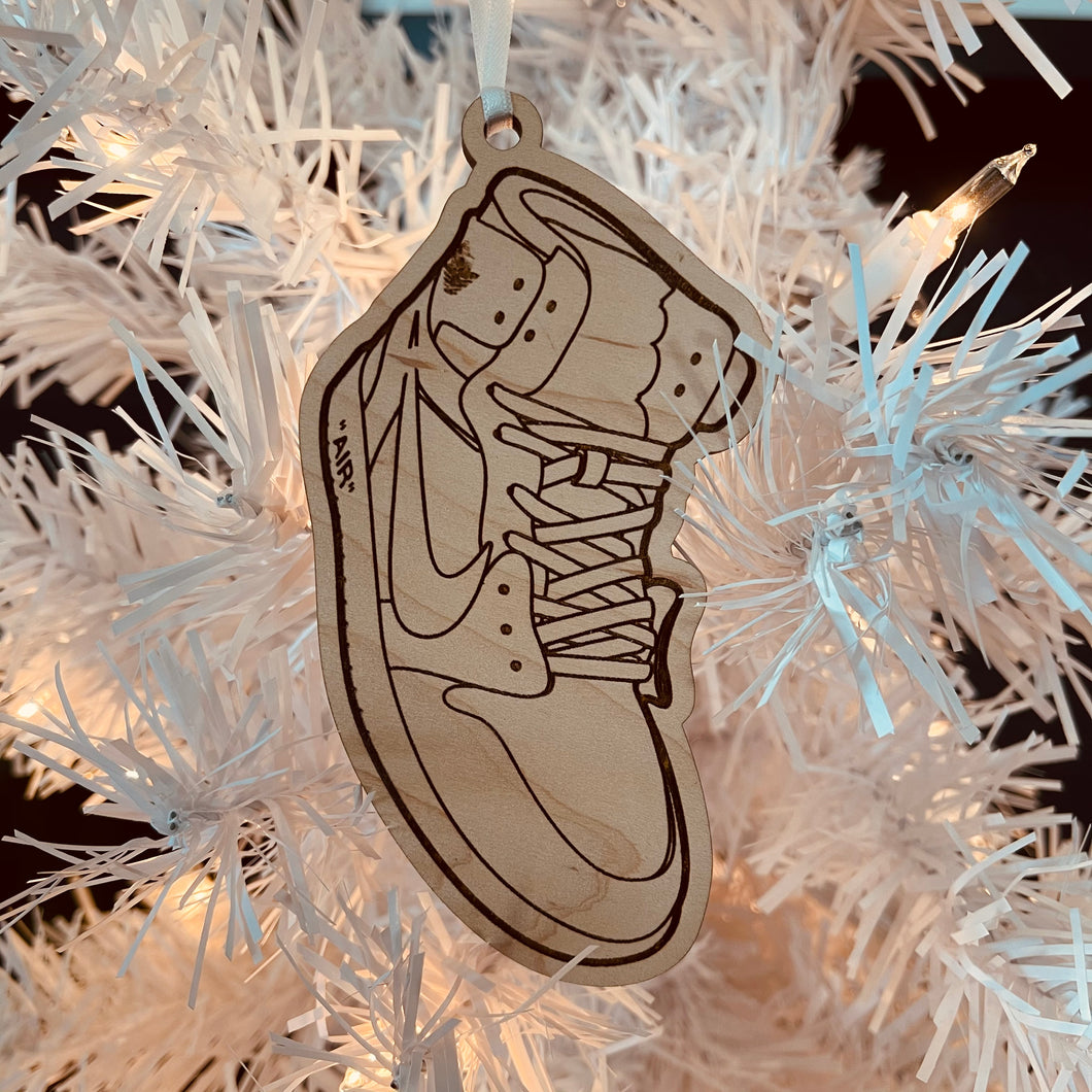 Air Jordan 1 x “Off-White” inspired Wooden Sneaker Ornament