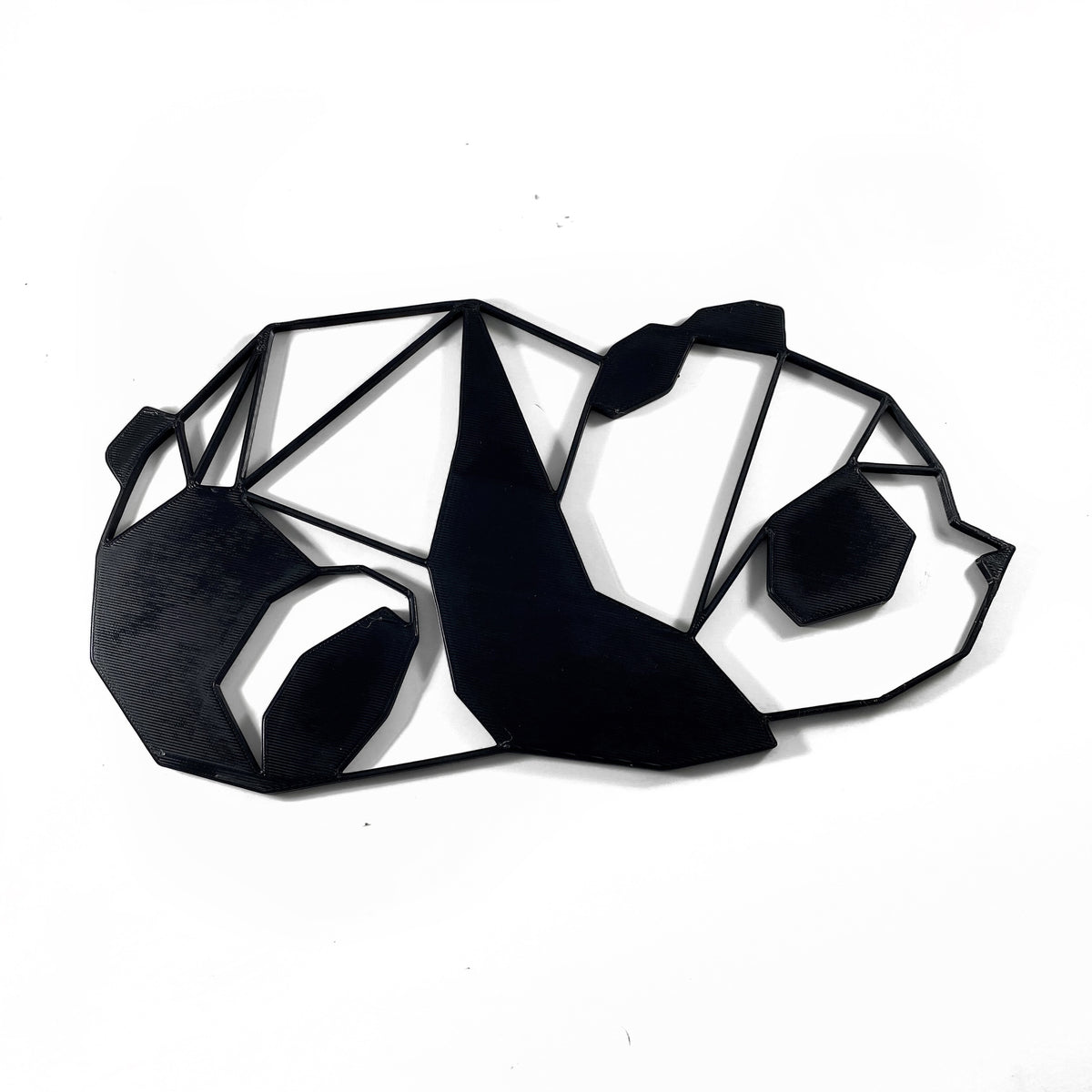 Original Lazy Panda Low-Poly Relief - layered 3D-printed wall art piece, hand-finished by Soul Kid Dsgn