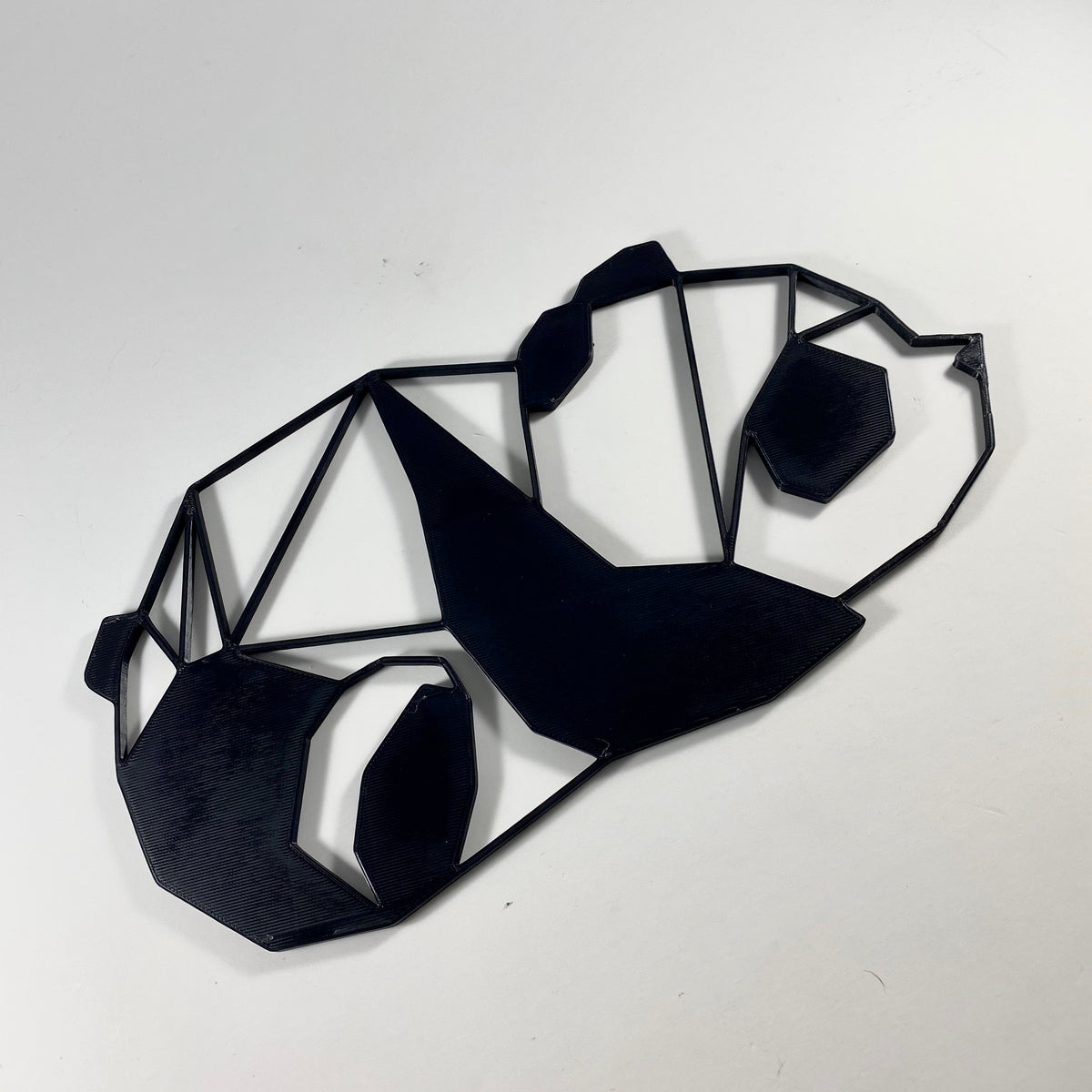 Original Lazy Panda Low-Poly Relief - layered 3D-printed wall art piece, hand-finished by Soul Kid Dsgn, view 2