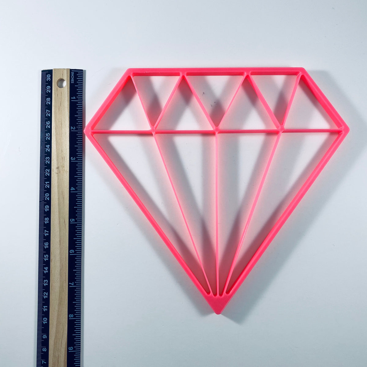 Original Geo Diamond Relief - layered 3D-printed wall art piece, hand-finished by Soul Kid Dsgn, view 7