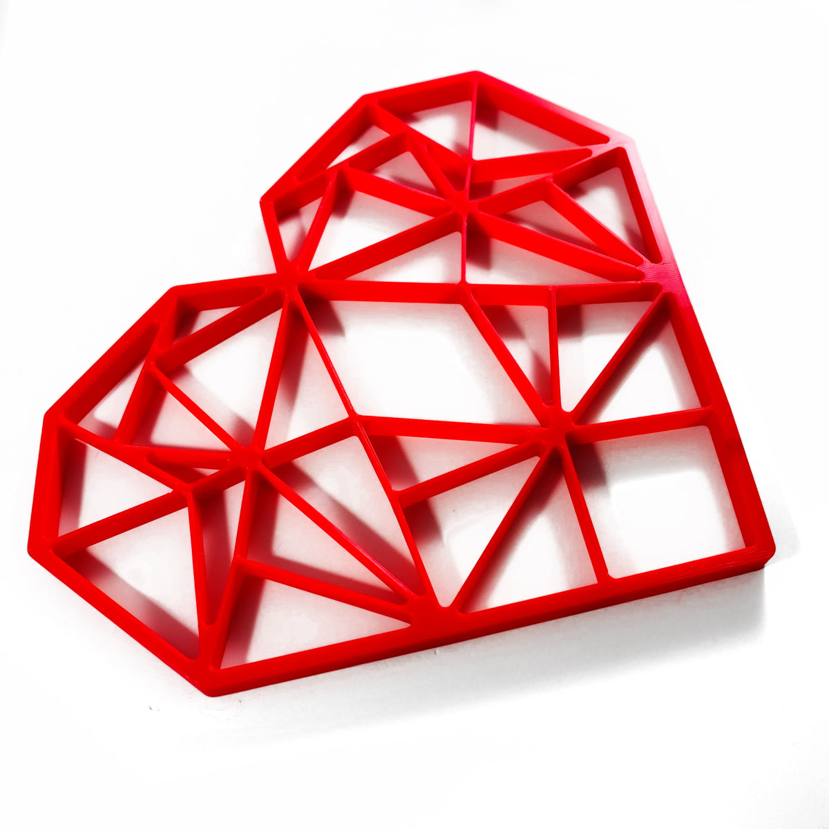 Original Geo Heart Relief - 3D-printed art piece, hand-finished by Soul Kid Dsgn, view 2