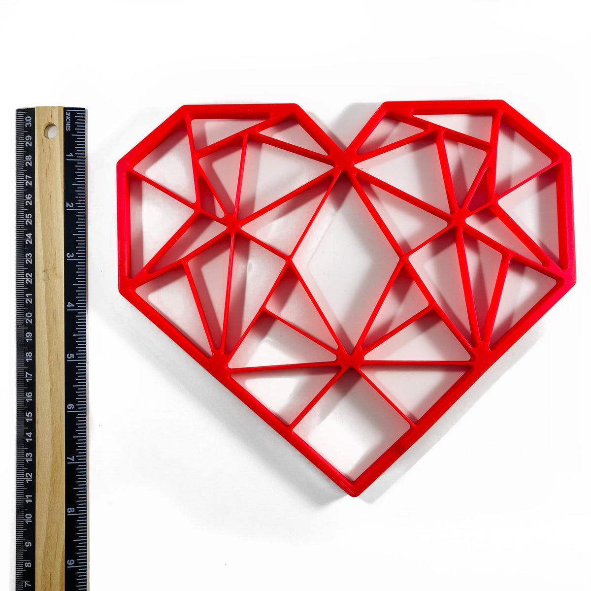 Original Geo Heart Relief - 3D-printed art piece, hand-finished by Soul Kid Dsgn, view 3