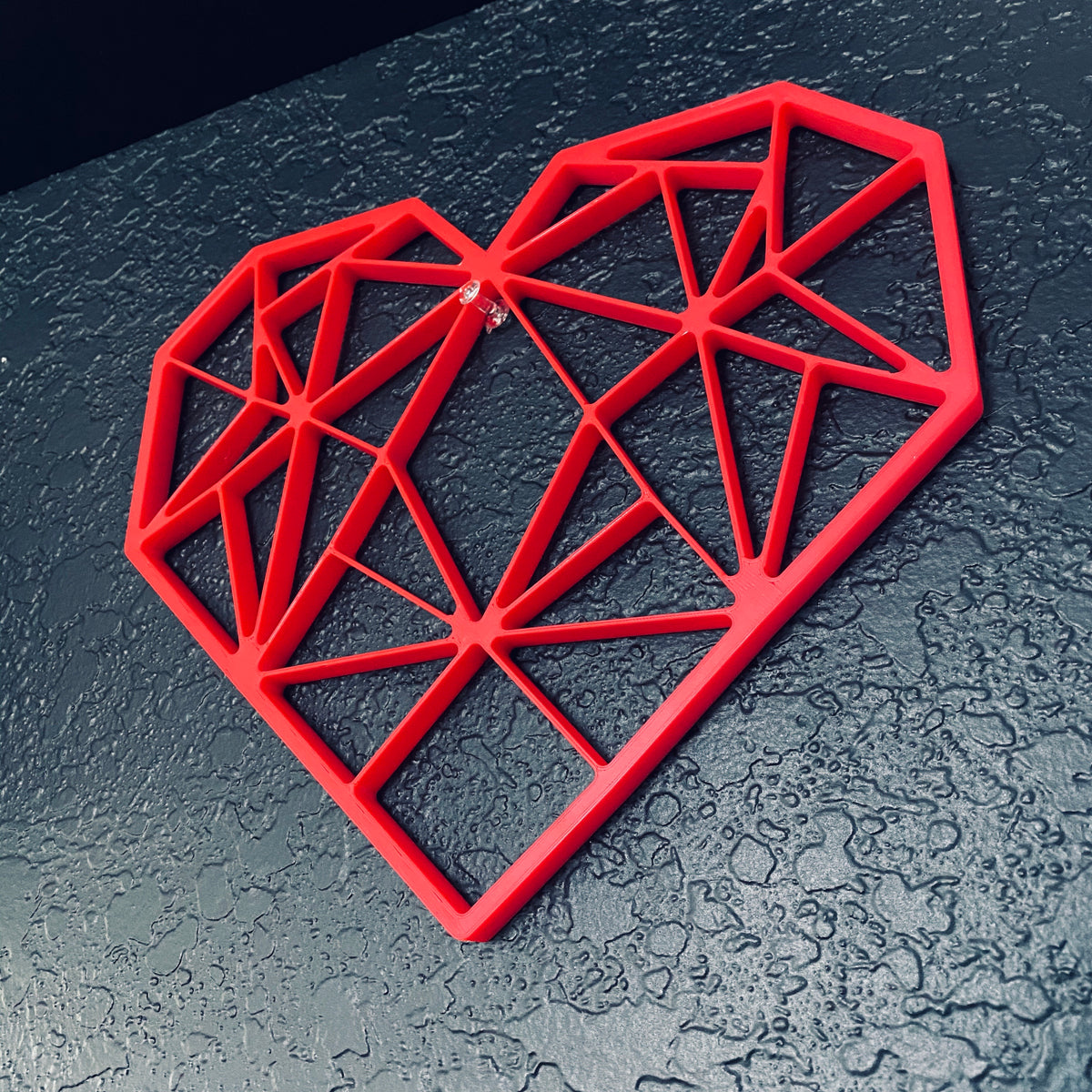 Original Geo Heart Relief - 3D-printed art piece, hand-finished by Soul Kid Dsgn, view 6
