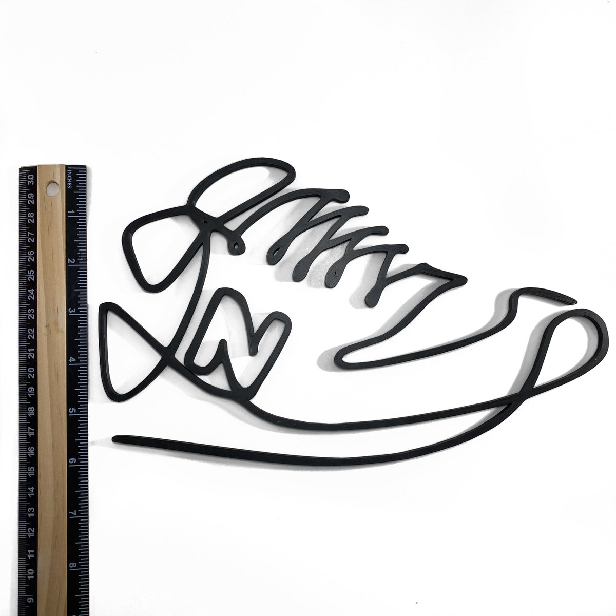 Original Heritage Trainer Relief - layered 3D-printed wall art piece, hand-finished by Soul Kid Dsgn, view 4