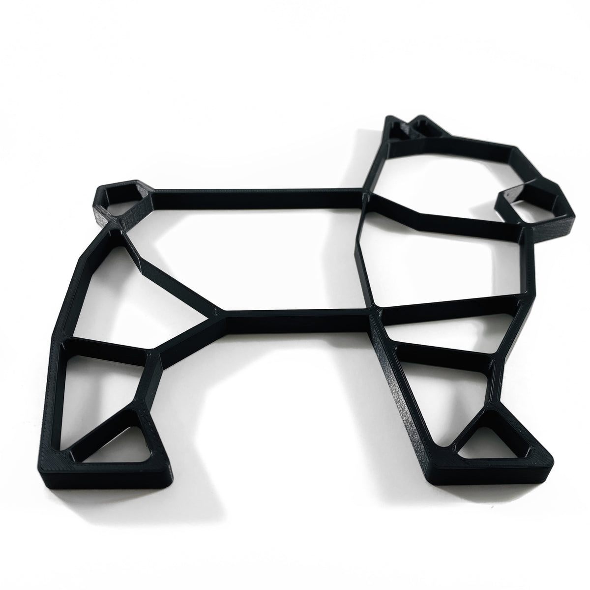Original Geo Frenchie Relief - layered 3D-printed wall art piece, hand-finished by Soul Kid Dsgn, view 2