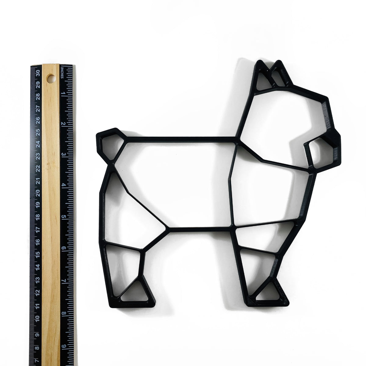 Original Geo Frenchie Relief - layered 3D-printed wall art piece, hand-finished by Soul Kid Dsgn, view 3