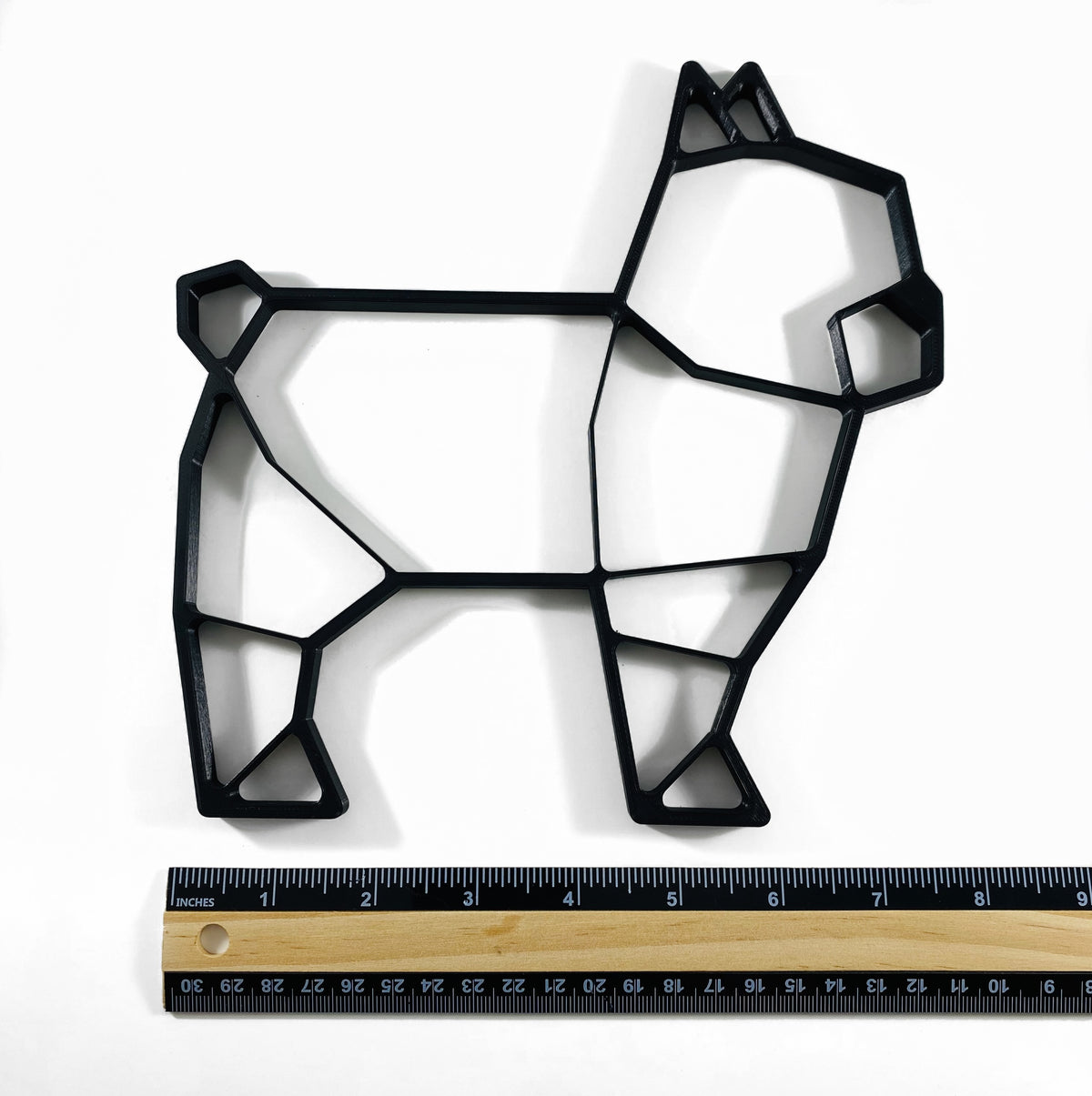 Original Geo Frenchie Relief - layered 3D-printed wall art piece, hand-finished by Soul Kid Dsgn, view 4
