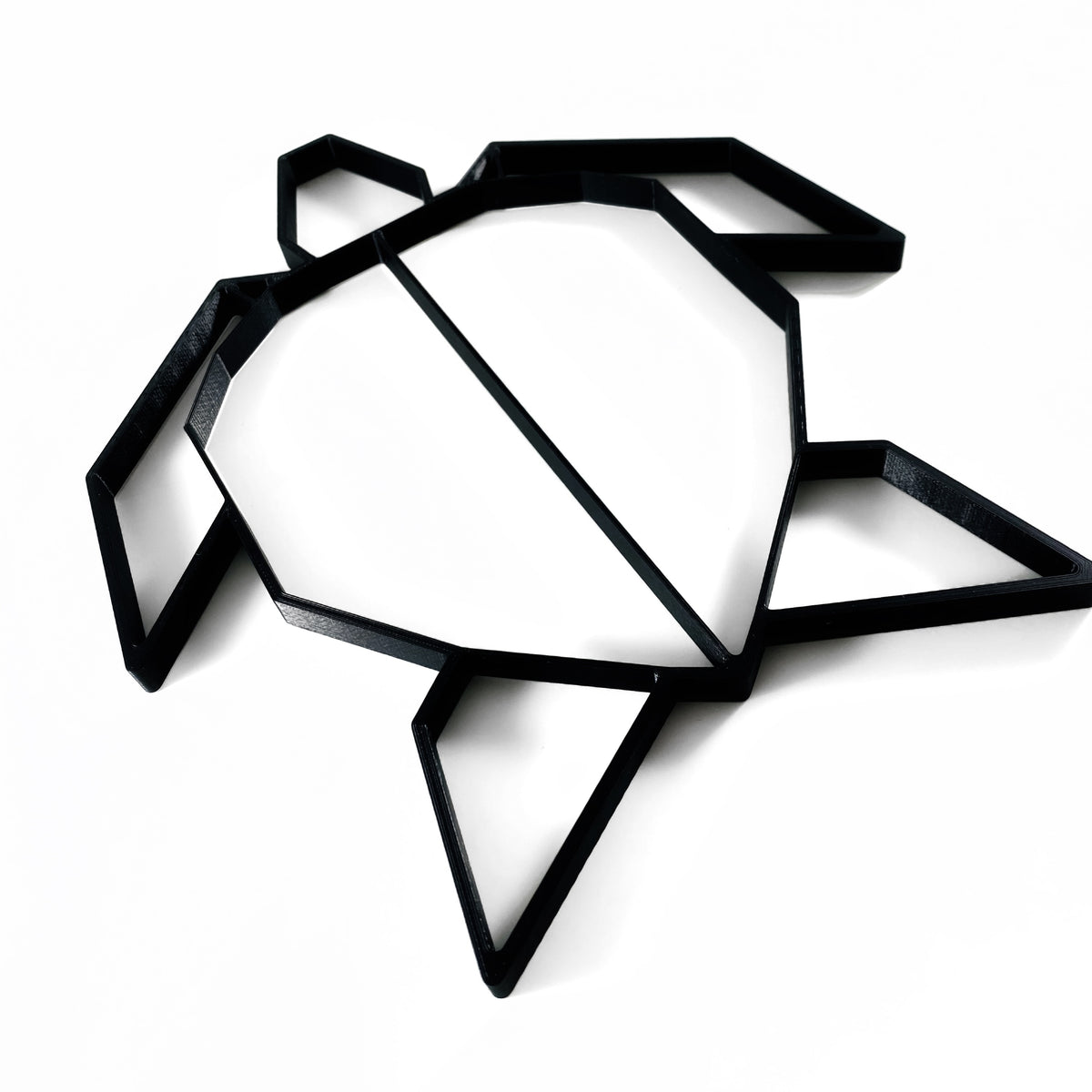 Original Geo Turtle Relief - layered 3D-printed wall art piece, hand-finished by Soul Kid Dsgn, view 2