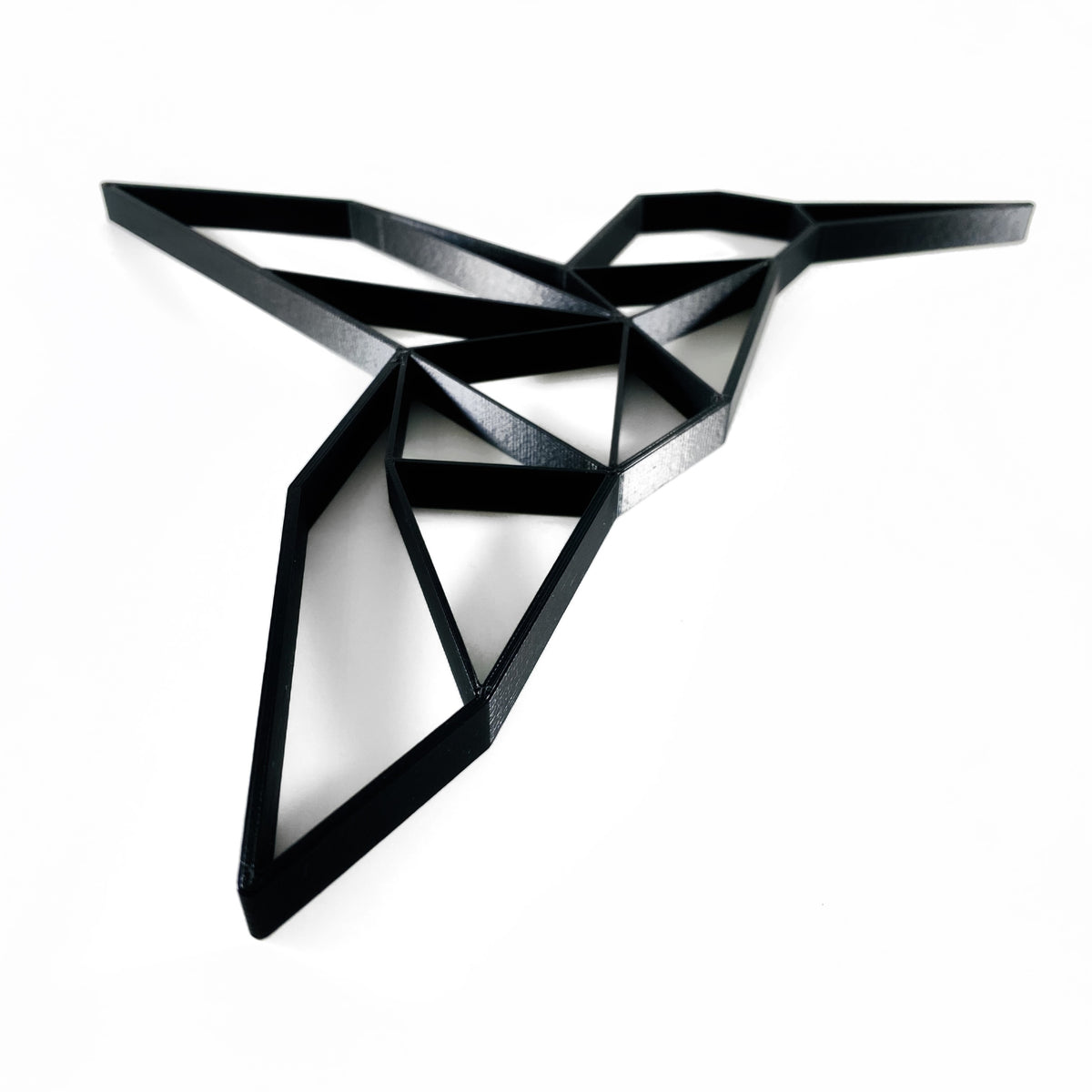 Original Geo Hummingbird Relief - layered 3D-printed wall art piece, hand-finished by Soul Kid Dsgn, view 2