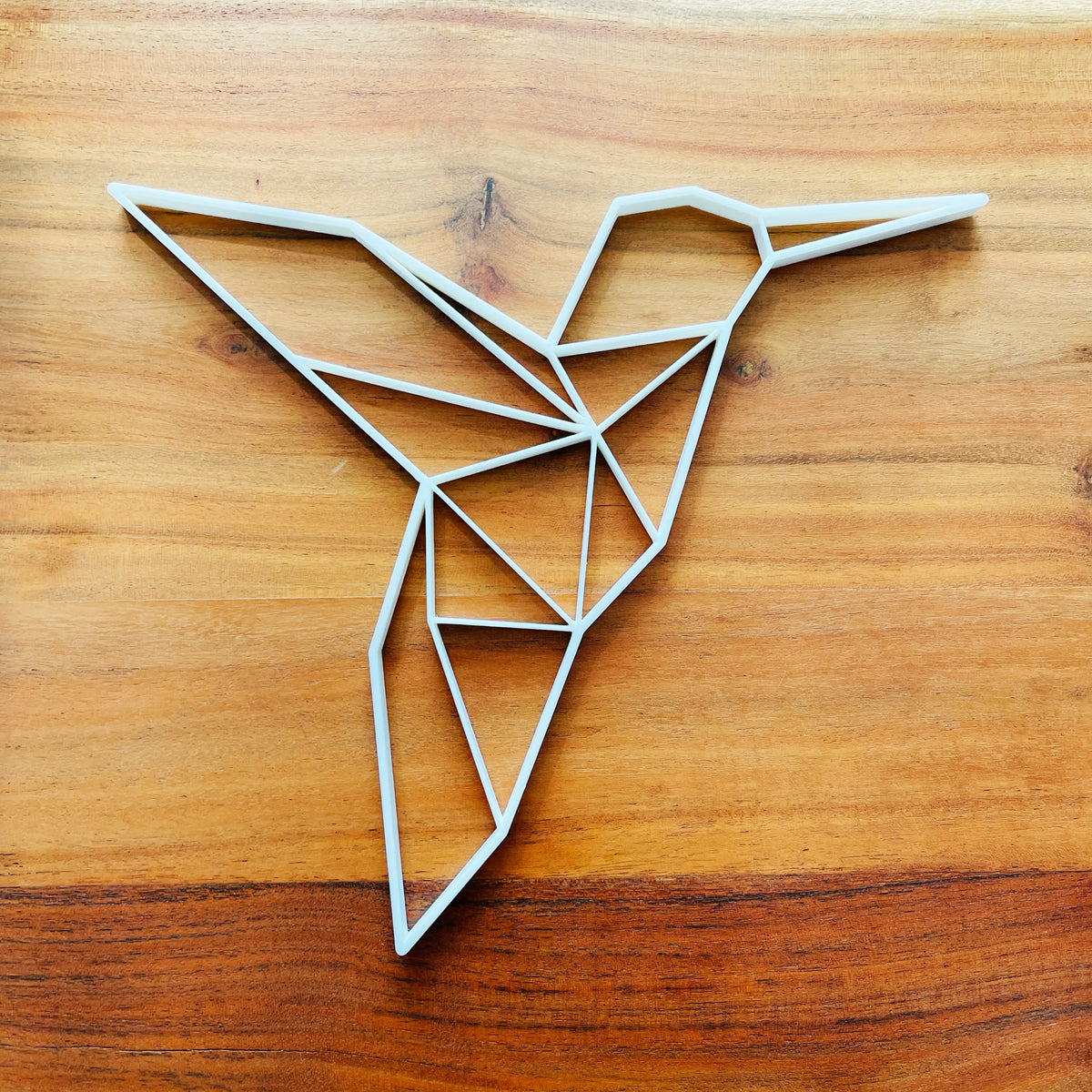 Original Geo Hummingbird Relief - layered 3D-printed wall art piece, hand-finished by Soul Kid Dsgn, view 6