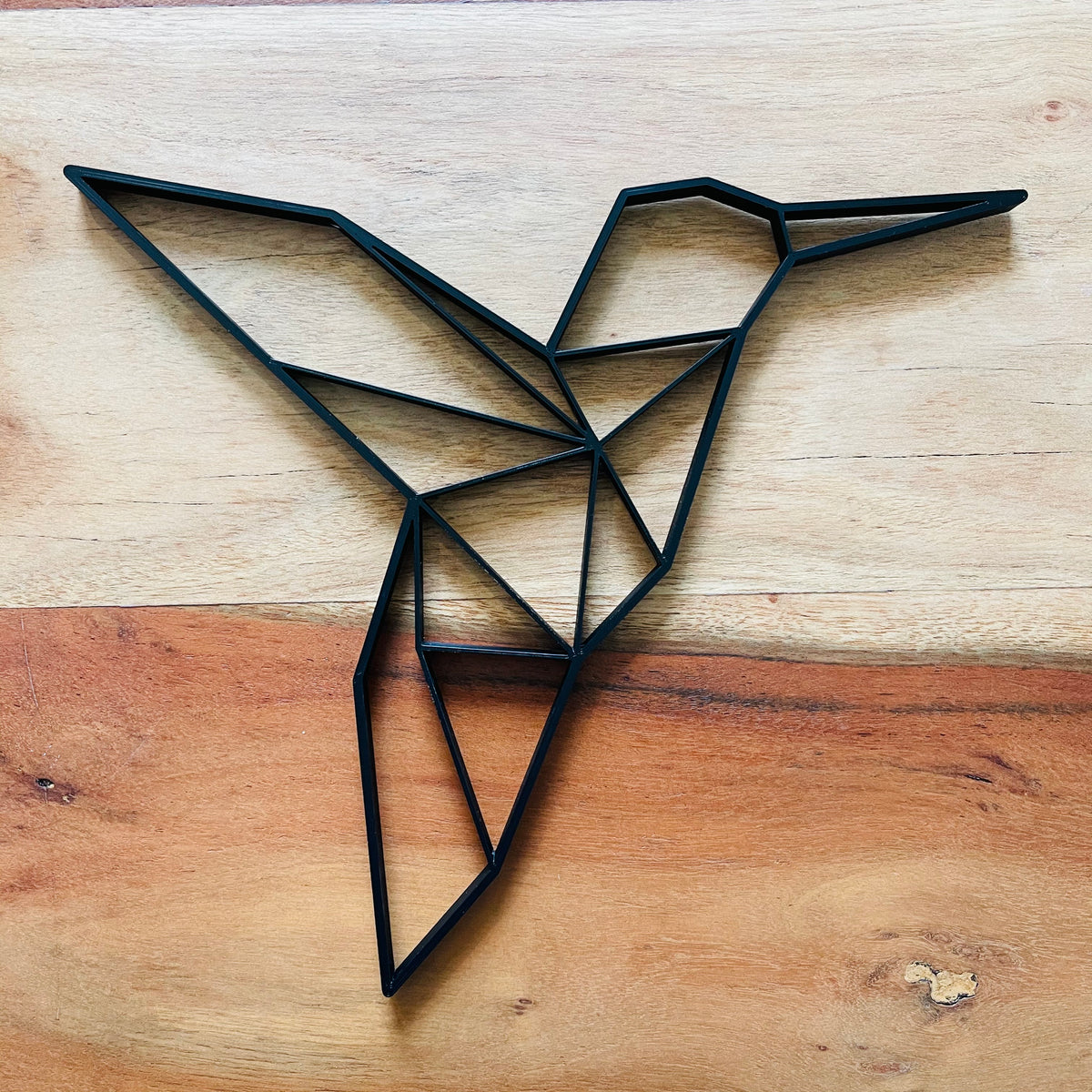 Original Geo Hummingbird Relief - layered 3D-printed wall art piece, hand-finished by Soul Kid Dsgn, view 7