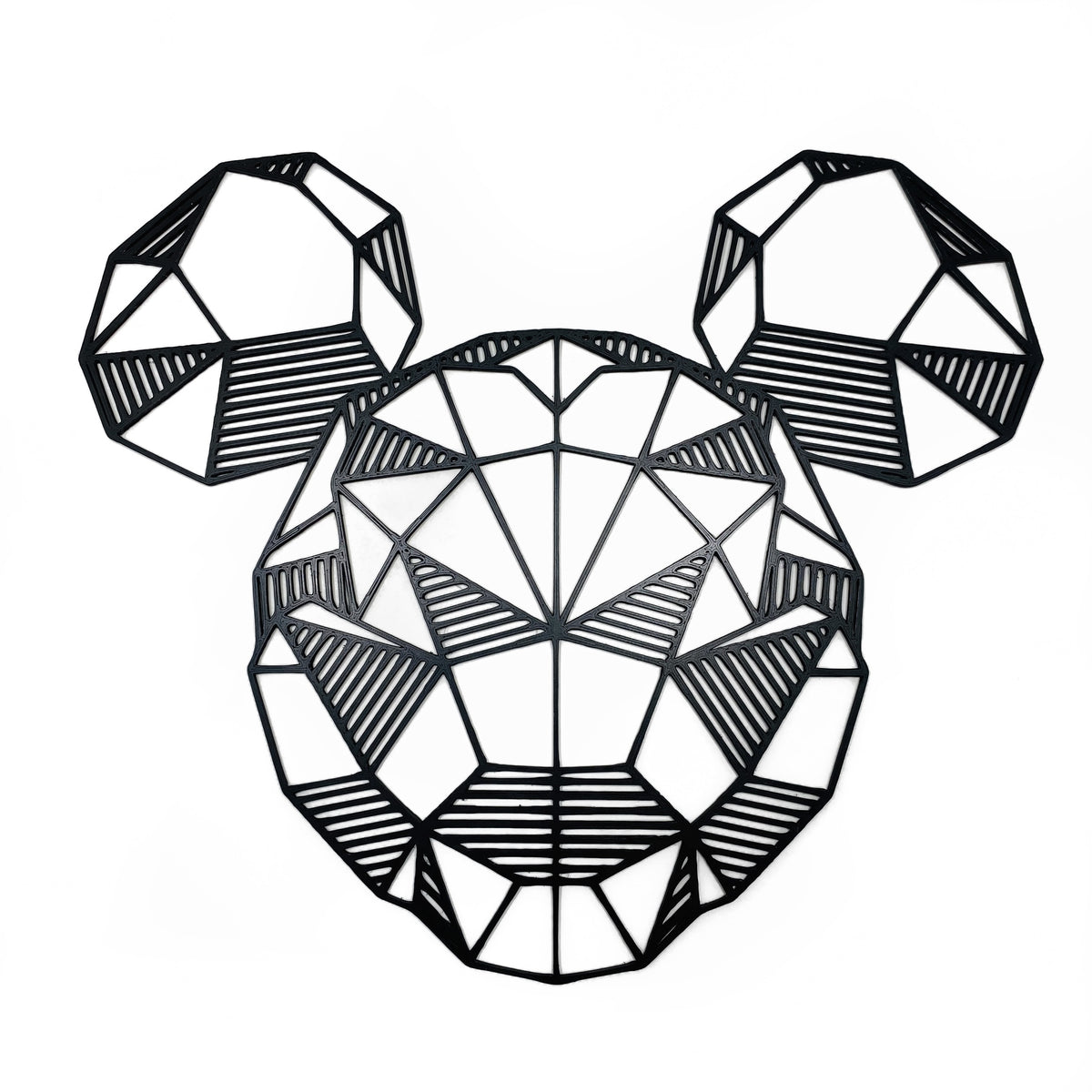Original Geo Mouse Relief - layered 3D-printed wall art piece, hand-finished by Soul Kid Dsgn