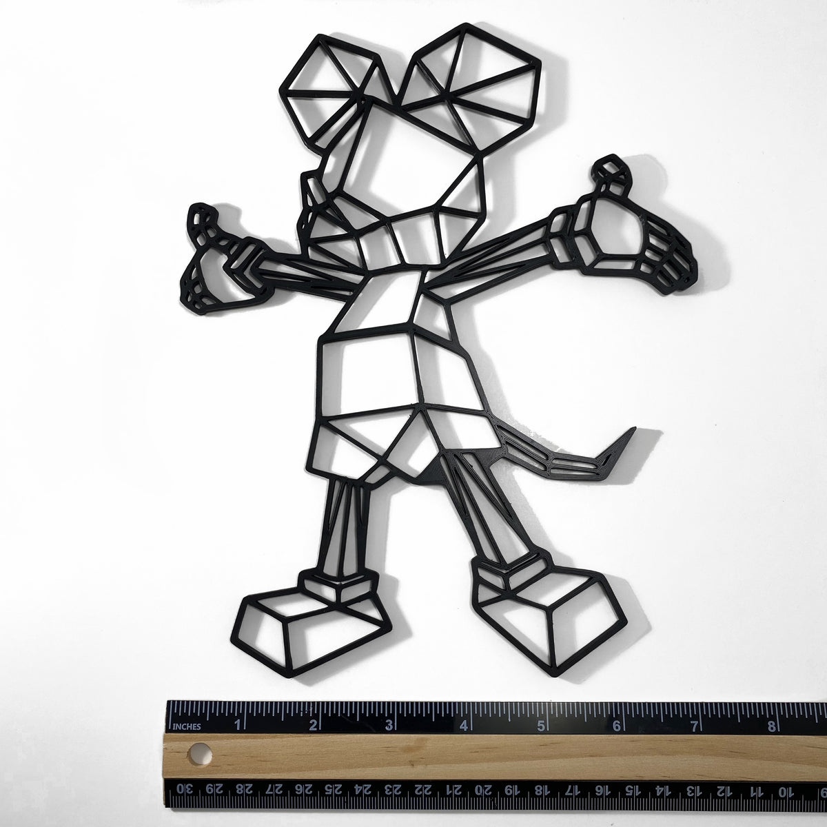Original Geo Mouse Standing Relief - layered 3D-printed wall art piece, hand-finished by Soul Kid Dsgn, view 5
