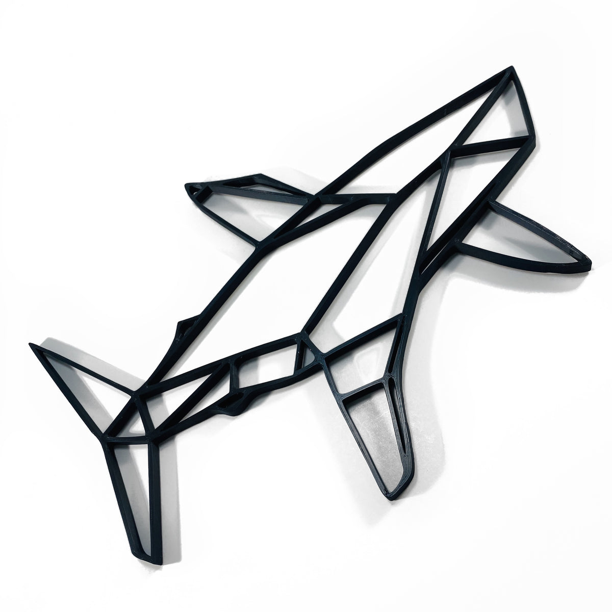 Original Geo Shark No. 2 Relief - layered 3D-printed wall art piece, hand-finished by Soul Kid Dsgn, view 2