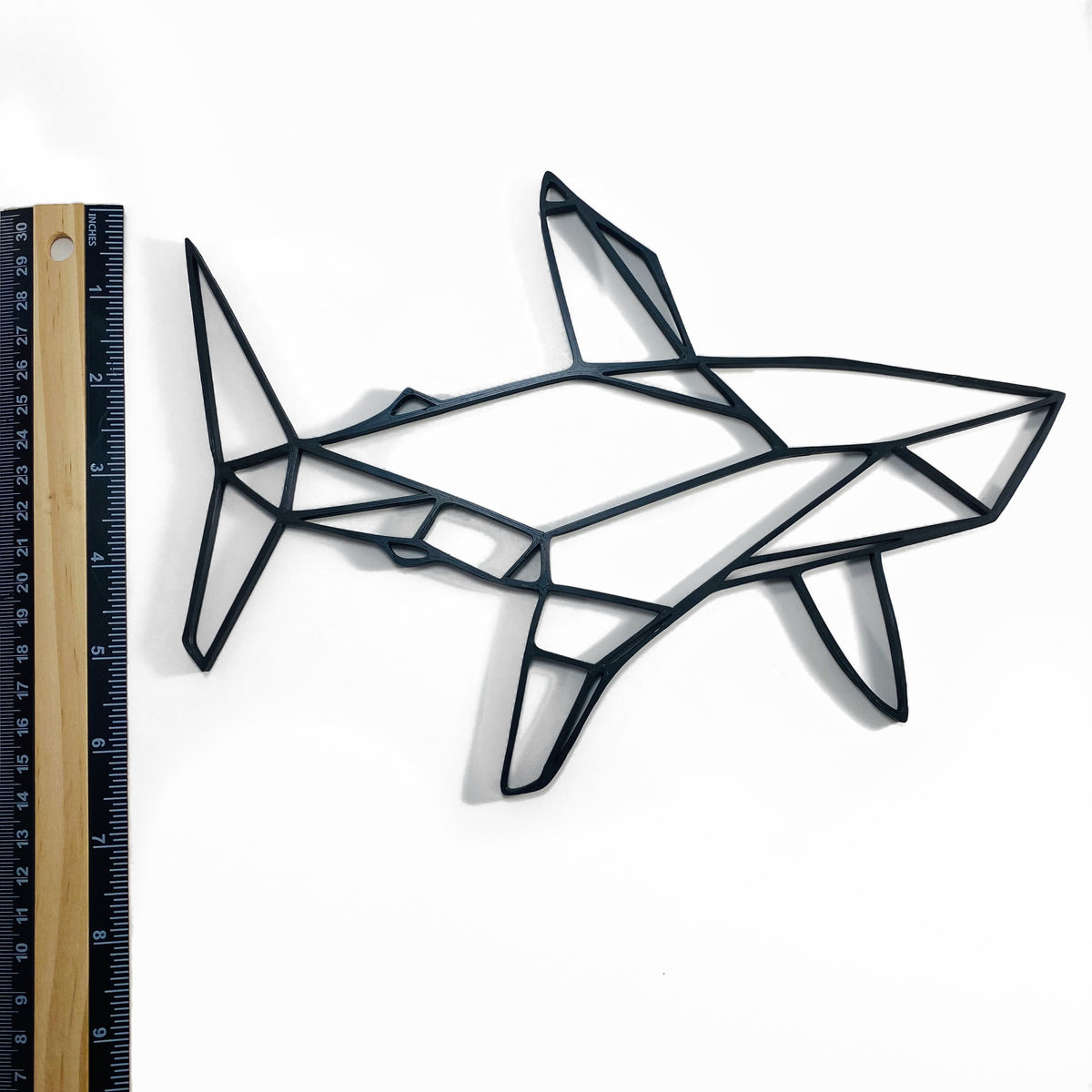 Original Geo Shark No. 2 Relief - layered 3D-printed wall art piece, hand-finished by Soul Kid Dsgn, view 3