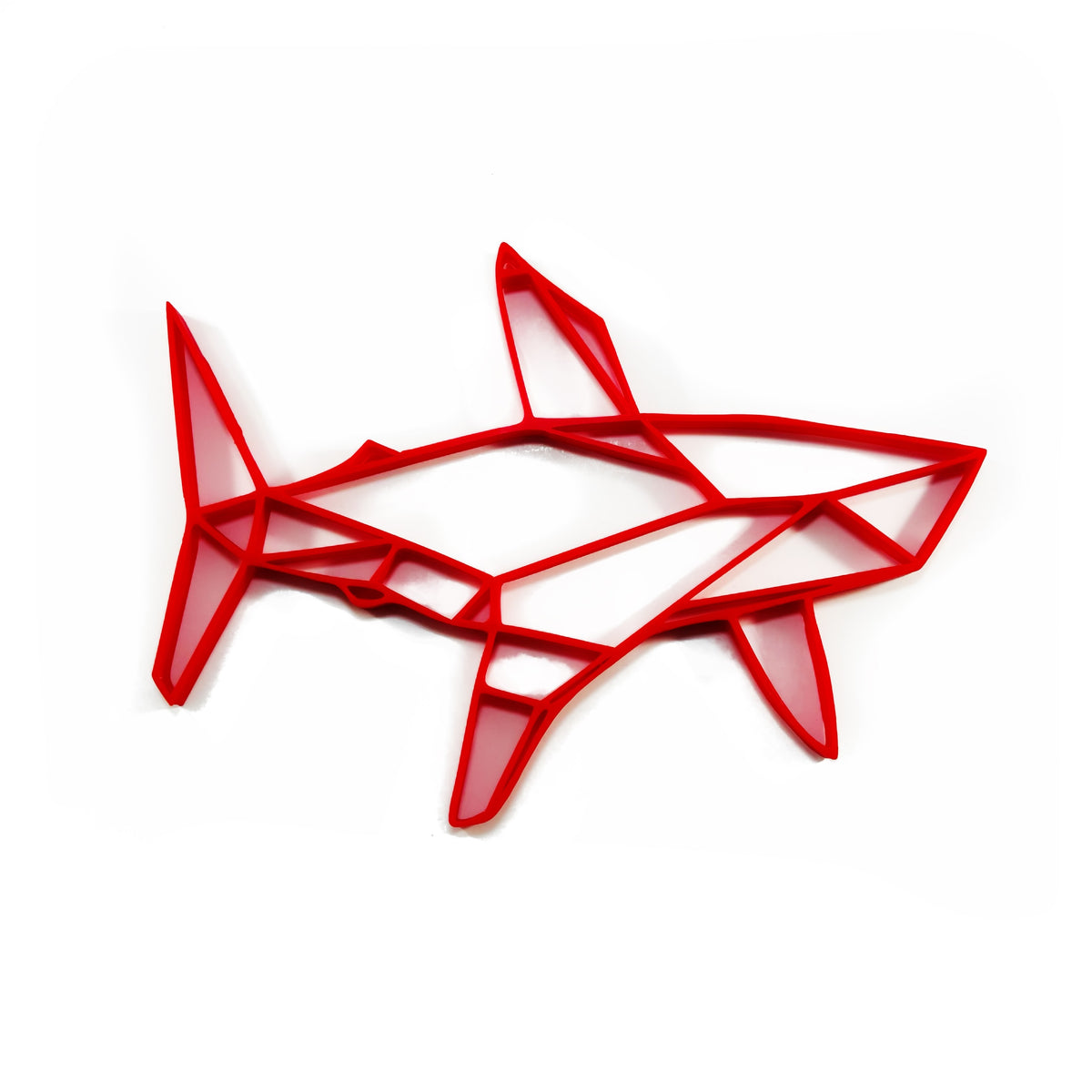 Original Geo Shark No. 2 Relief - layered 3D-printed wall art piece, hand-finished by Soul Kid Dsgn, view 8