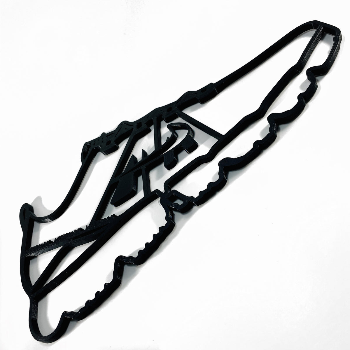 Original Vapor Mesh Runner Relief - layered 3D-printed wall art piece, hand-finished by Soul Kid Dsgn, view 3