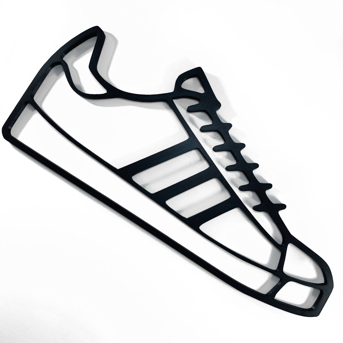 Original Three-Stripe Shell-Toe Relief - layered 3D-printed wall art piece, hand-finished by Soul Kid Dsgn, view 2