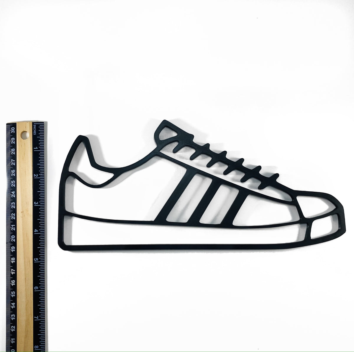 Original Three-Stripe Shell-Toe Relief - layered 3D-printed wall art piece, hand-finished by Soul Kid Dsgn, view 5