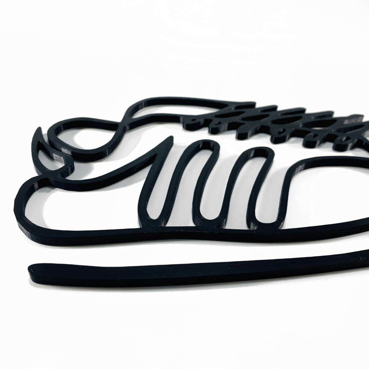 Original Shell-Toe Line Relief - layered 3D-printed wall art piece, hand-finished by Soul Kid Dsgn, view 3