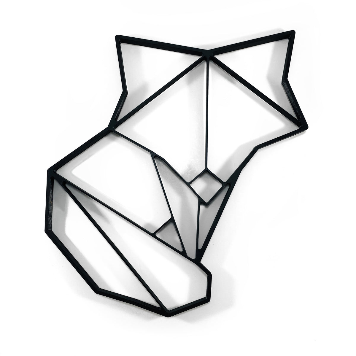 Original Cute Geo Fox Relief - layered 3D-printed wall art piece, hand-finished by Soul Kid Dsgn