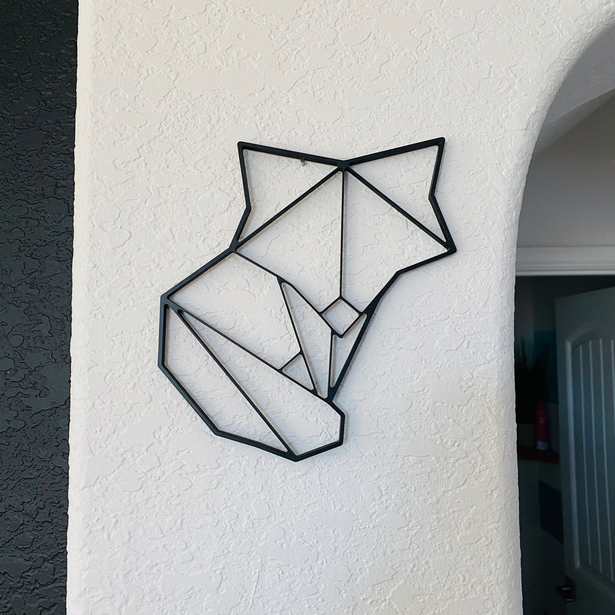 Original Cute Geo Fox Relief - layered 3D-printed wall art piece, hand-finished by Soul Kid Dsgn, view 3