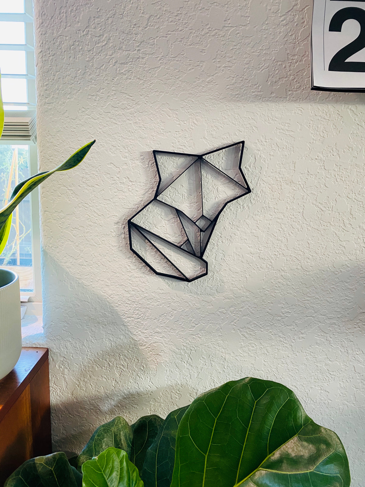 Original Cute Geo Fox Relief - layered 3D-printed wall art piece, hand-finished by Soul Kid Dsgn, view 6