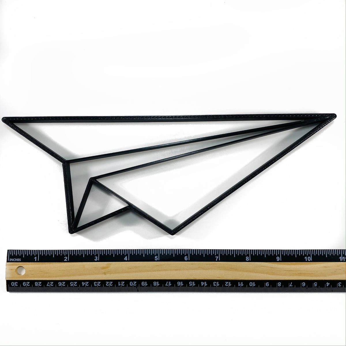 Original Geo Paper Plane Relief - layered 3D-printed wall art piece, hand-finished by Soul Kid Dsgn, view 3
