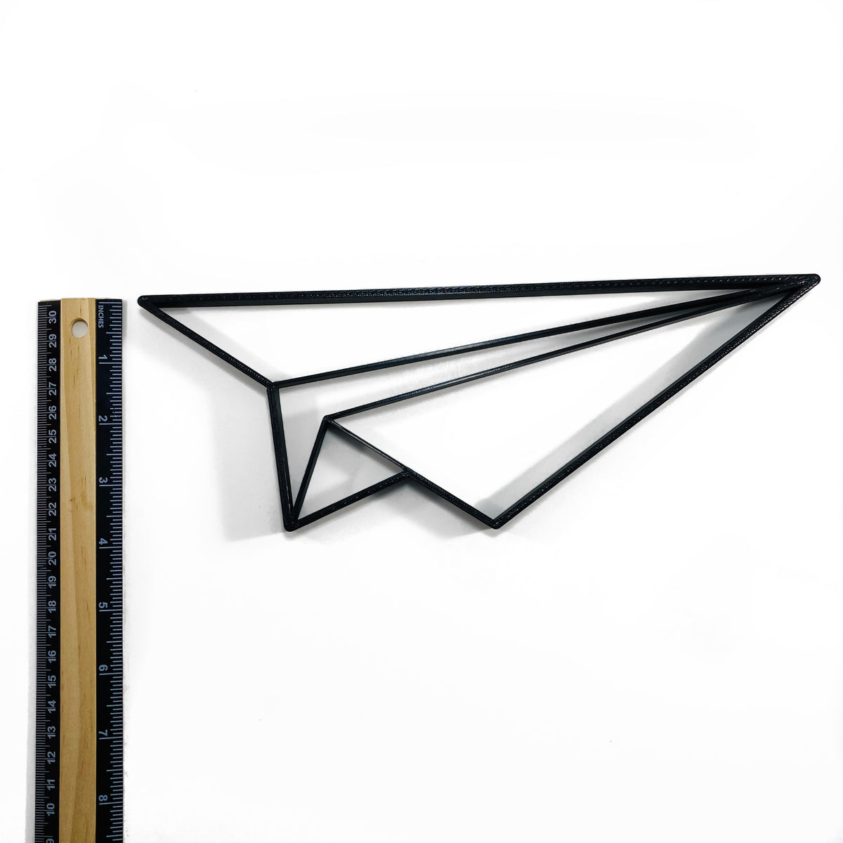 Original Geo Paper Plane Relief - layered 3D-printed wall art piece, hand-finished by Soul Kid Dsgn, view 4