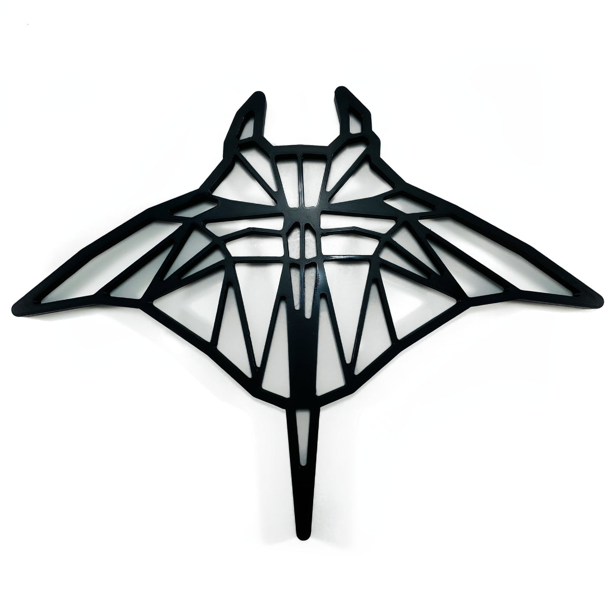 Original Geo Manta Relief - layered 3D-printed wall art piece, hand-finished by Soul Kid Dsgn