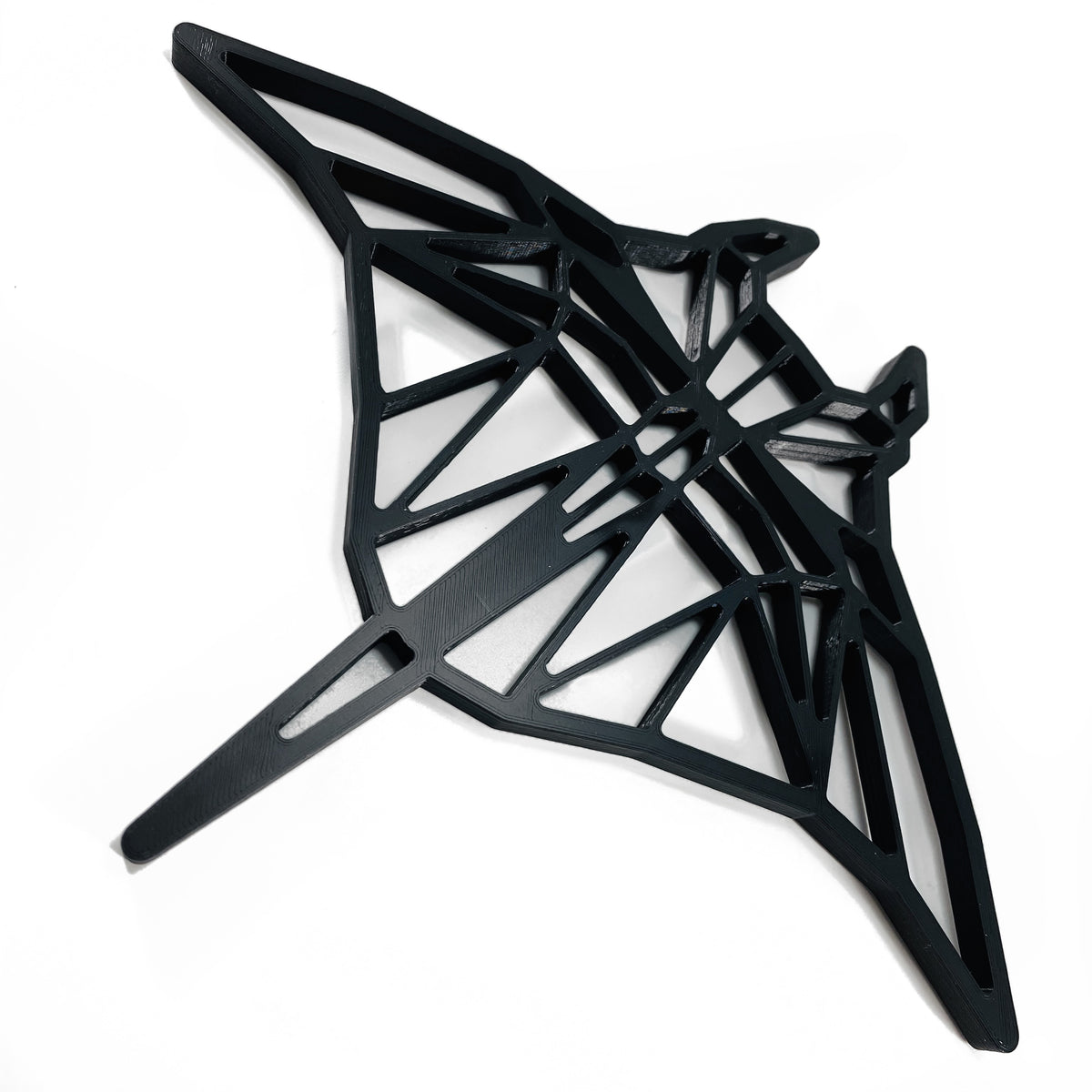 Original Geo Manta Relief - layered 3D-printed wall art piece, hand-finished by Soul Kid Dsgn, view 3