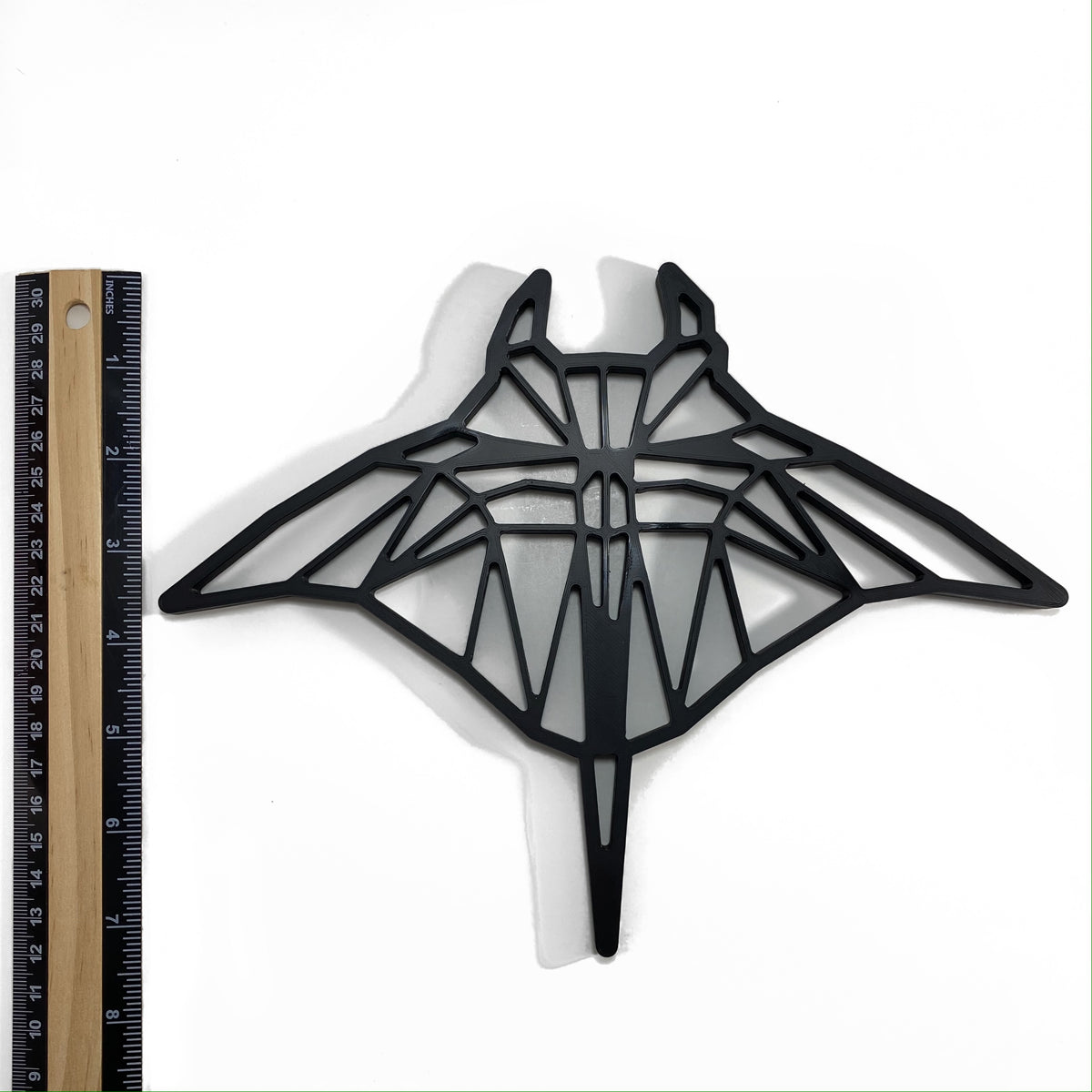 Original Geo Manta Relief - layered 3D-printed wall art piece, hand-finished by Soul Kid Dsgn, view 5