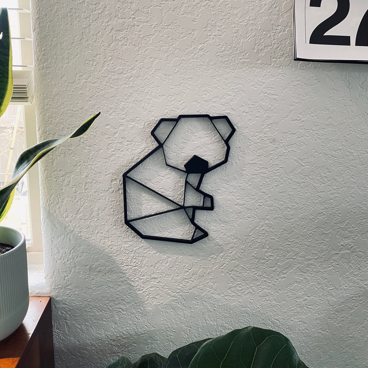 Original Geo Koala Relief - layered 3D-printed wall art piece, hand-finished by Soul Kid Dsgn, view 5