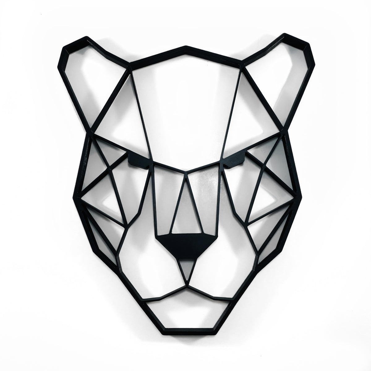 Original Geo Panther Relief - layered 3D-printed wall art piece, hand-finished by Soul Kid Dsgn