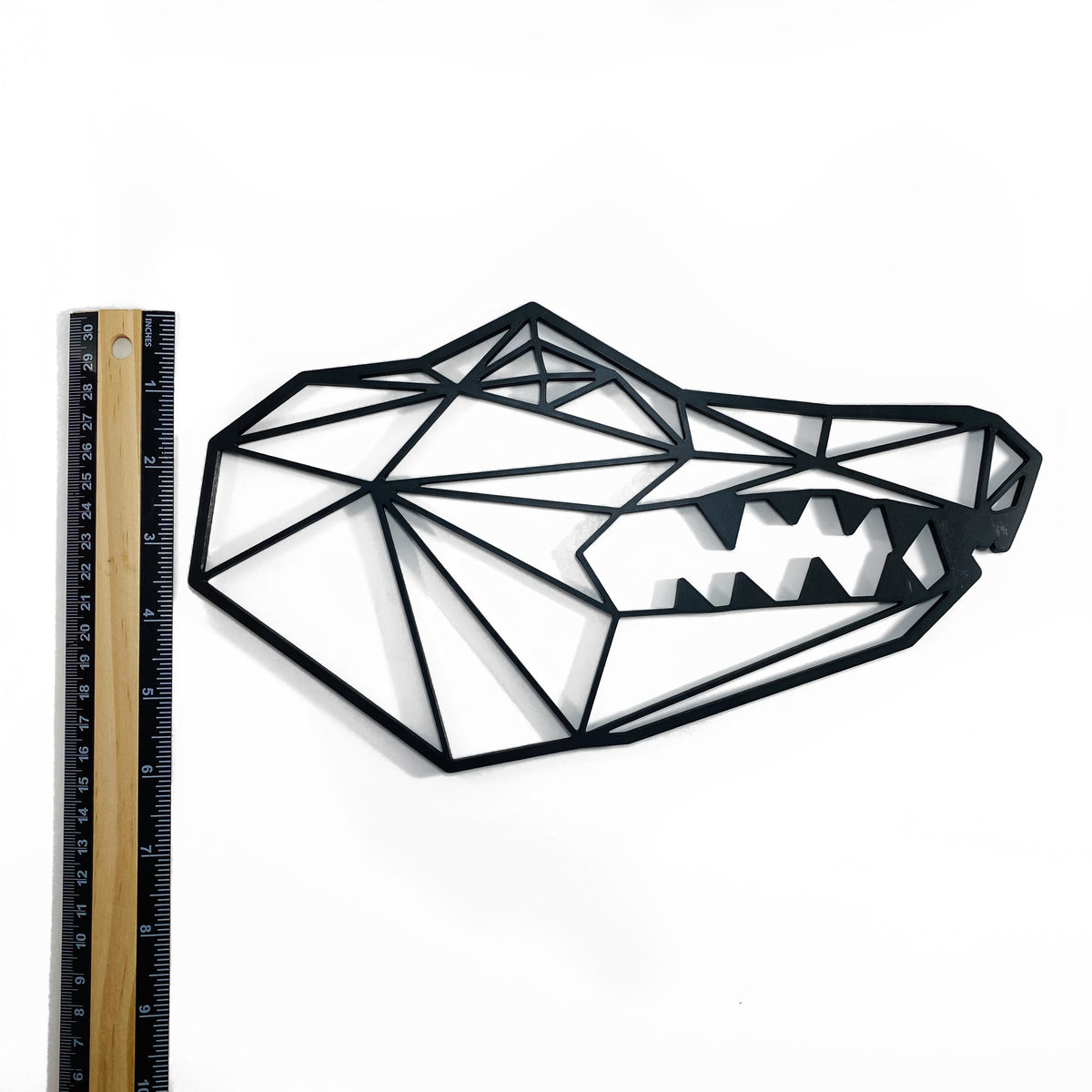 Original Geo Gator Relief - layered 3D-printed wall art piece, hand-finished by Soul Kid Dsgn, view 3