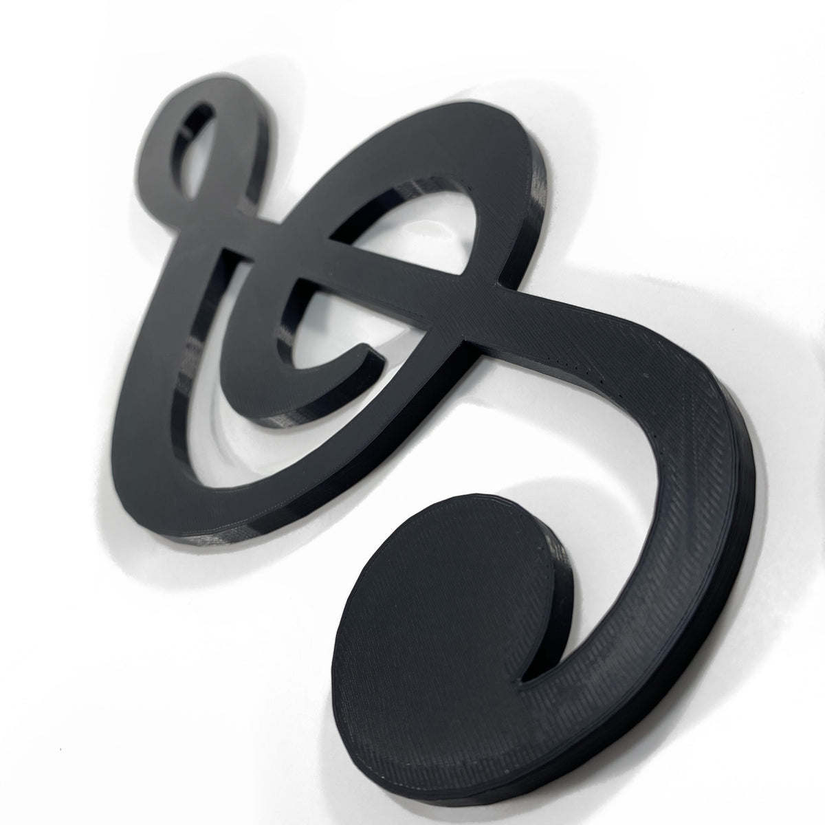 Original Treble Clef Relief - layered 3D-printed wall art piece, hand-finished by Soul Kid Dsgn, view 3
